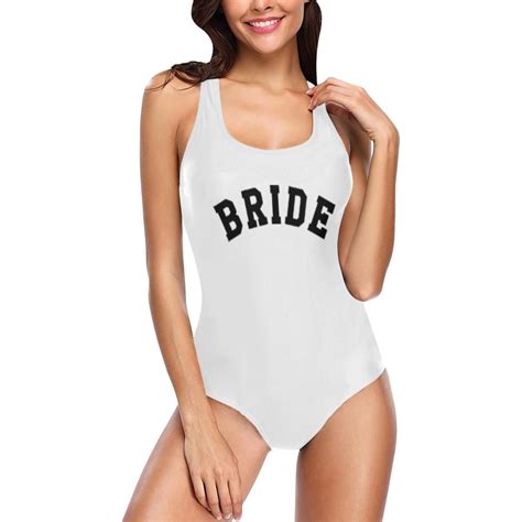 Custom Swimsuit Personalized Text Bride Squad Bachelorette Plus Siz