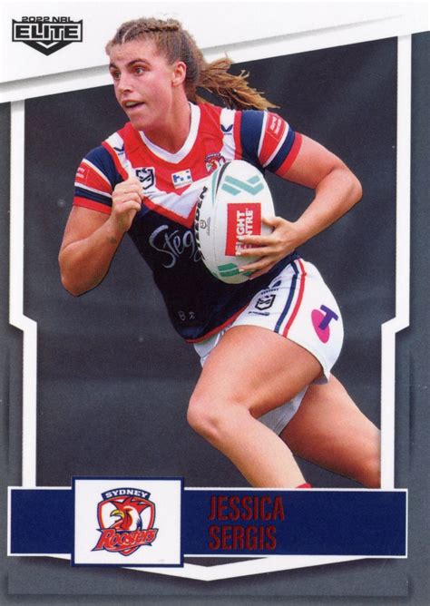 2022 Nrl Elite Women Nrlw052 Jessica Sergis Sydney Roosters Gold