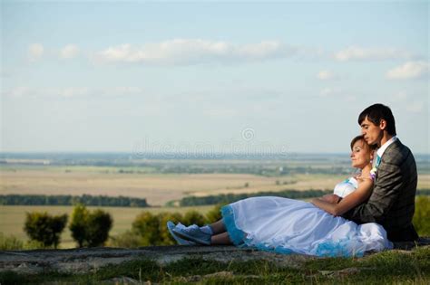 Gentle Hugs On Background Skyline Stock Photo Image Of Hugging