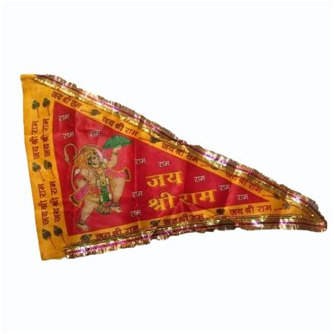 Cotton Red Jai Shri Ram Flag At 10 Piece In Mathura ID 2853357567430