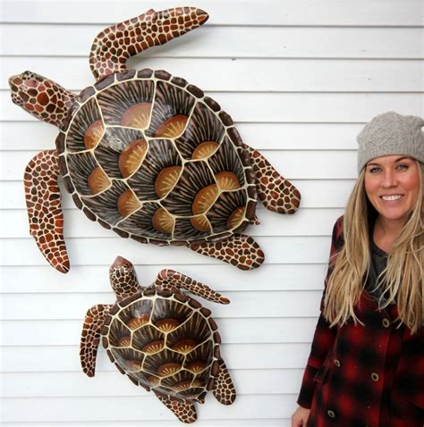 Large Sea Turtle Wall Sculpture 34 Original Artwork Etsy