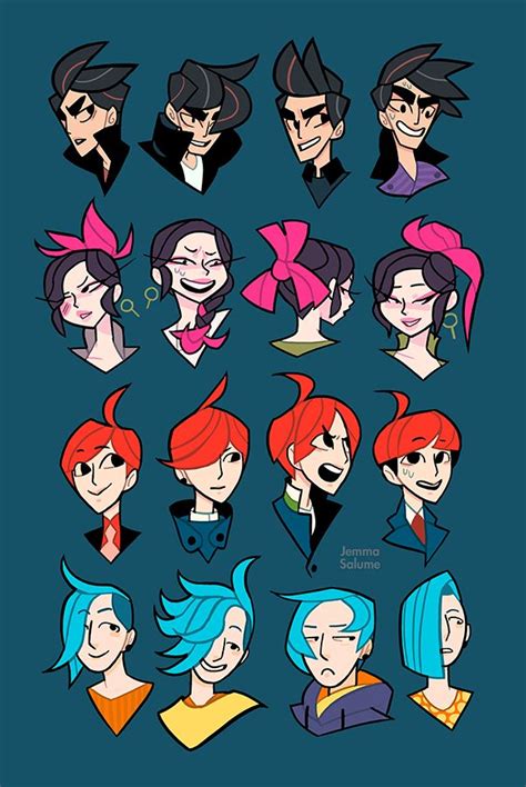 Oc Hair Explorations By Oxboxer On Deviantart Cartoon Character