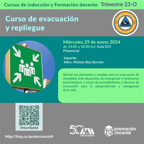 Curso de evacuacióny repliegue Innovación Docente