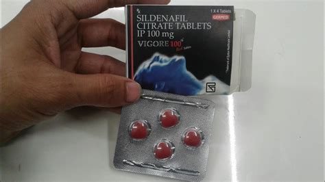 Vigore 100 Sildenafil Citrate 100 Mg 1 X4 Tablets By Zydus Cadila