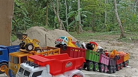 Tronton Panjang Penuh Mainan Truck Pasir Truck Pemadam Kebakaran