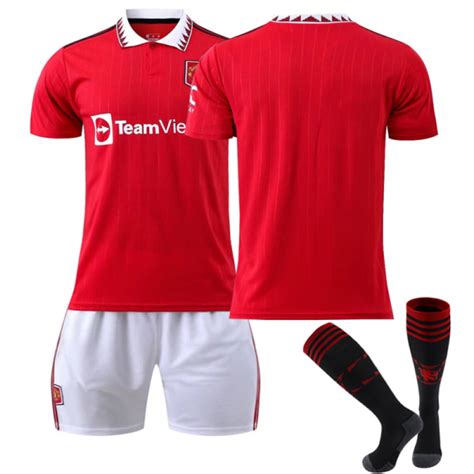 2022 23 Manchester United Hemma Fotbollströja för barn V without socks