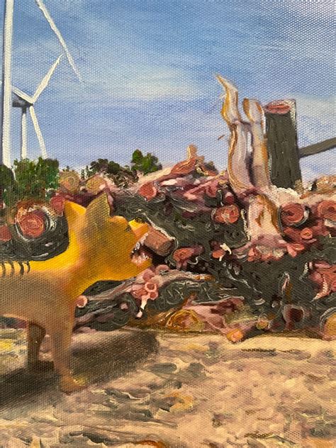 Thylacine In Landscape - Art Lovers Australia