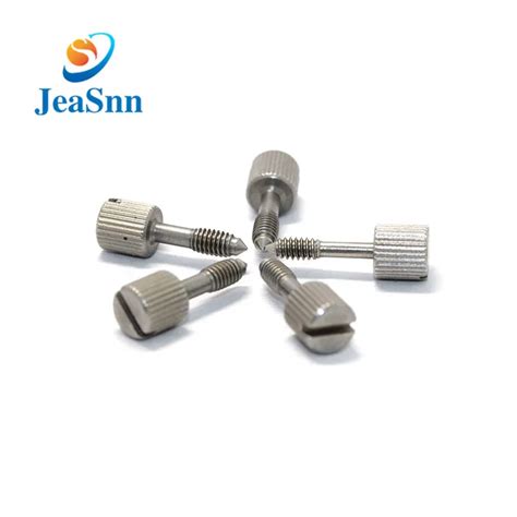 Stainless Steel Slotted Straight Knurled Thumb Screw M4 Fastener With