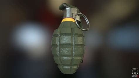 D Model Mk Pineapple Fragmentation Grenade Vr Ar Low Poly Cgtrader