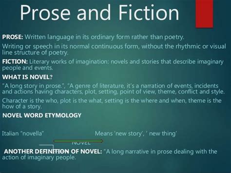 Prose and fiction