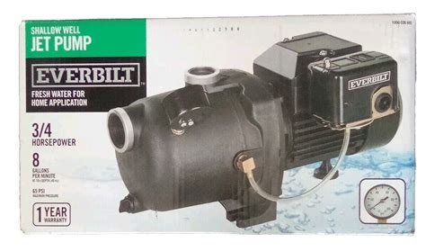 Everbilt Hp Shallow Well Jet Pump J A Water Pressure Booster