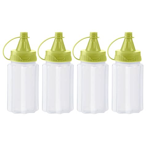 Zedker Pcs Plastic Squirt Condiment Squeeze Bottles With Twist On Cap