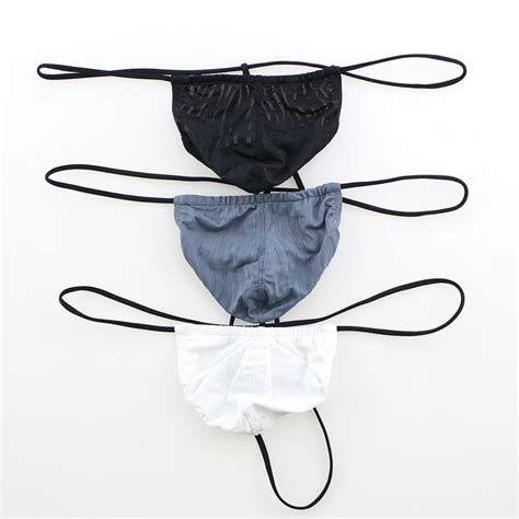 Men S Thongs Sexy String Panties Ultra Thin Briefs Underwear Lingerie G String Breathable
