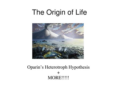 Ppt The Origin Of Life Powerpoint Presentation Free Download Id