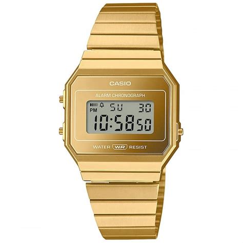 Casio Iconic Gold Tone Digital Alarm Watcha700wevg 9aef Francis