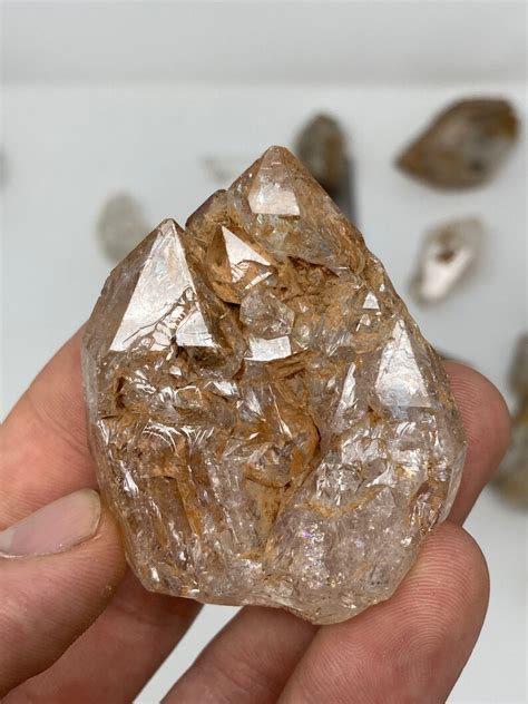 67g Fenster Quartz Cluster Skeletal Etchings Self Healed Base Rainbow