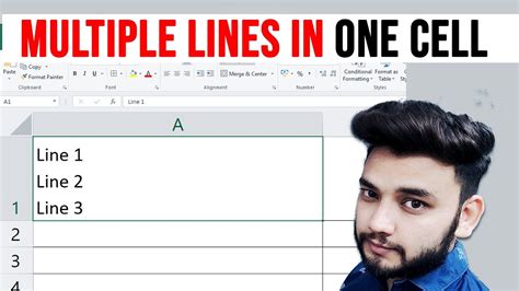 How To Write Multiple Lines In One Cell In Excel Add Multiple Lines