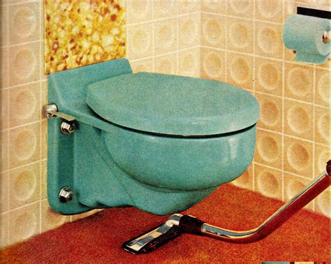 Blue Mid Century Toilet By Crane Plumbing 1958 Mid Century Decor