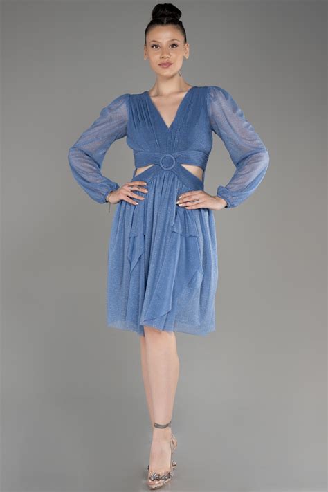 Robe de Cérémonie Courte Indigo ABK2070 Abiyefon