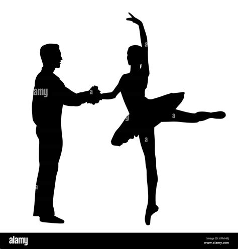 Couple Ballet Dancers Stock Vector Image And Art Alamy