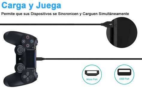 Cable De Carga Para Mando Nacon Playstation Ps Slim Ps Pro