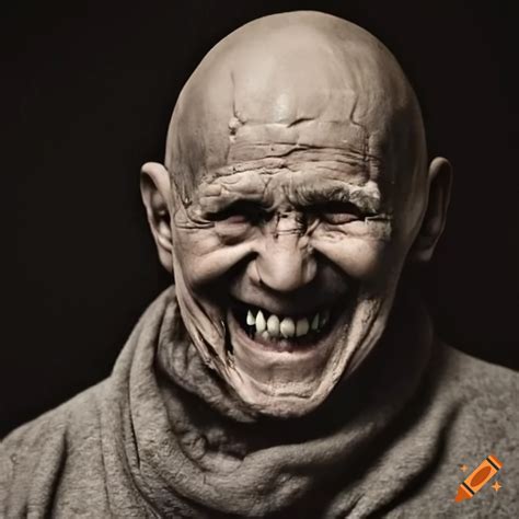 Creepy Man Face Smiling