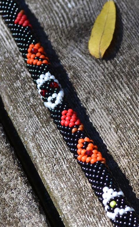 Halloween Bead Crochet Bracelet Pattern And Bead Kit Bead Etsy