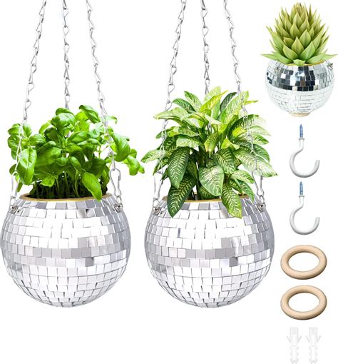 Amazon Dazzlo Hanging Disco Ball Planter Disco Planter With