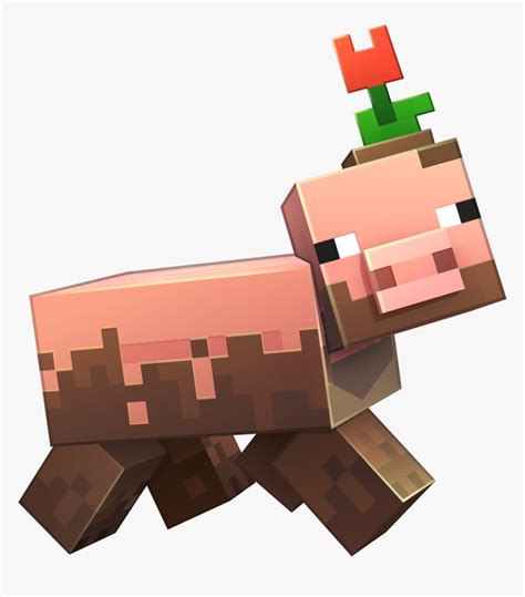 Minecraft Earth Muddy Pig, HD Png Download - kindpng