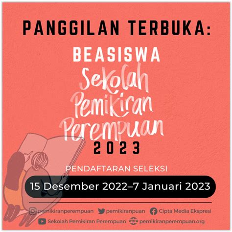 Beasiswa Sekolah Pemikiran Perempuan 2023 AtmaGo