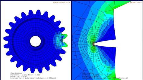 Simulia Abaqus Fracture On Gear Youtube