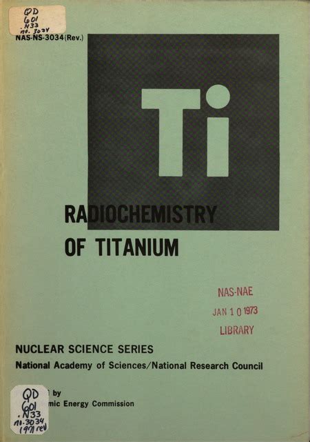 Isotopes Of Titanium Radiochemistry Of Titanium The National