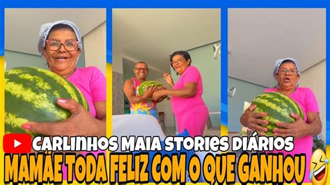 CARLINHOS MAIA MOSTROU SUA MÃE TODA FELIZ O PRESENTE QUE GANHOU