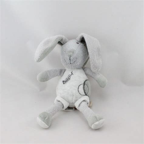 Doudou Lapin Gris Attache T Tine Baby Nat