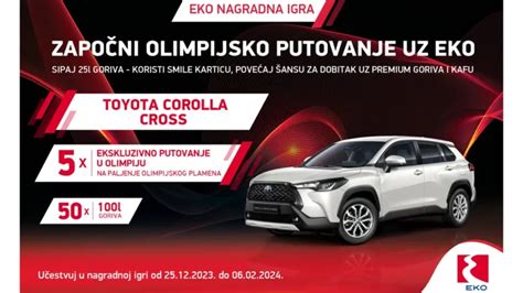 Eko Nagradna Igra Za Automobil Toyota Corolu I Putovanje U Gr Ku