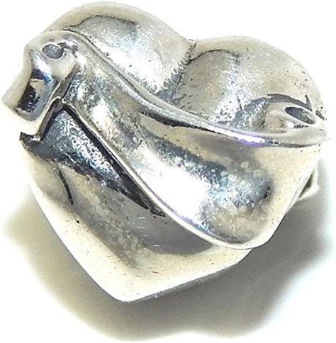 Amazon ICYROSE Solid 925 Sterling Silver Heart With Blank Banner