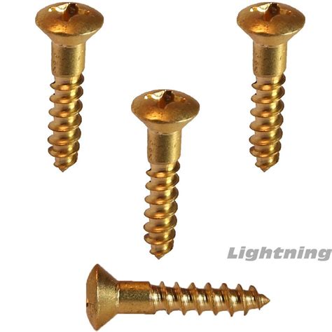 Fastenere 6 X 34 Solid Brass Oval Head Wood Screws Phillips Drive