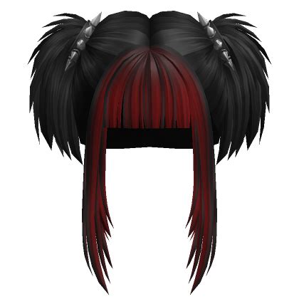 Spikey Punk Pigtails Red Two Tone Roblox Item Rolimon S