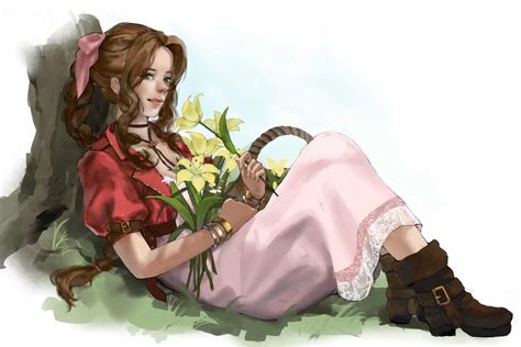 Aerith Gainsborough Adechint Illustrations Art Street