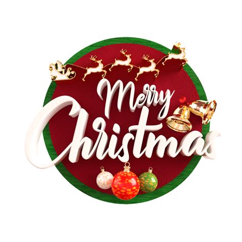 Merry Christmas and happy new year banner with 3d render label 16588885 PNG