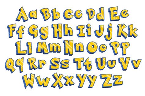 Pokemon Font Ttf Pokemon Letters Svg Pokemon Alphabet Png Instant ...