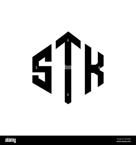 Stk Letter Logo Design With Polygon Shape Stk Polygon And Cube Shape