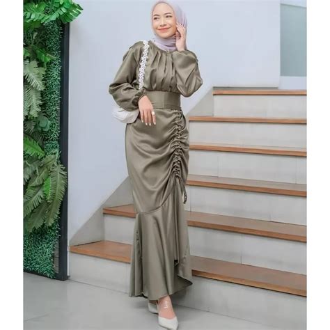 Jual Gamis Remaja Terbaru 2023 Model Dress Kekinian Serut Samping