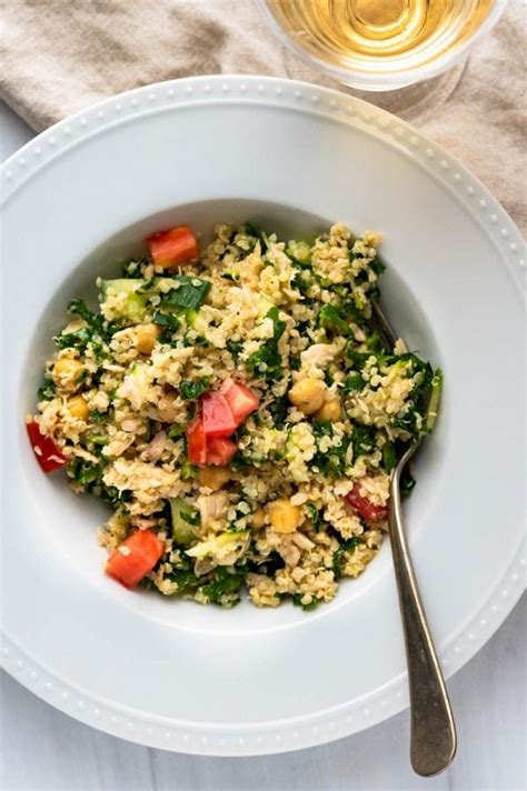 Chickpea Tuna Salad With Quinoa And Kale Garlic Zest