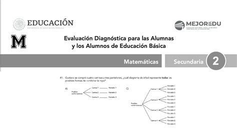 Examen Diagn Stico Segundo Secundaria Gustavo Se Compr Cuatro