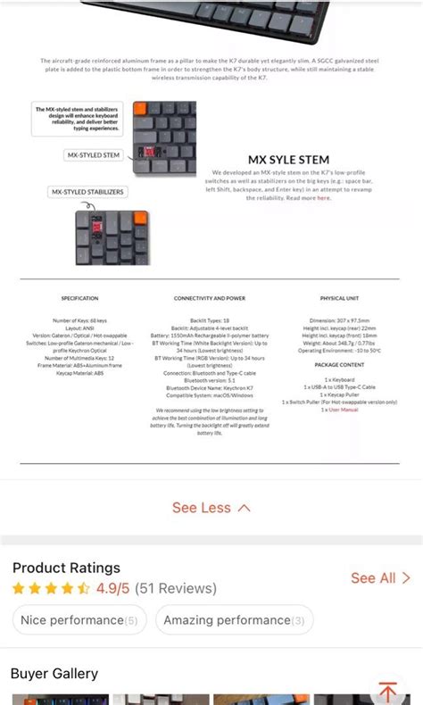 Keychron K Ultra Slim Rgb Wireless Low Profile Hot Swappable Mechanical Keyboard Blue Switches