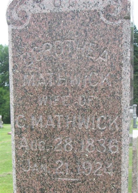 Dorothea Catherine Dora Schwanke Mathwick 1836 1924 Find A Grave