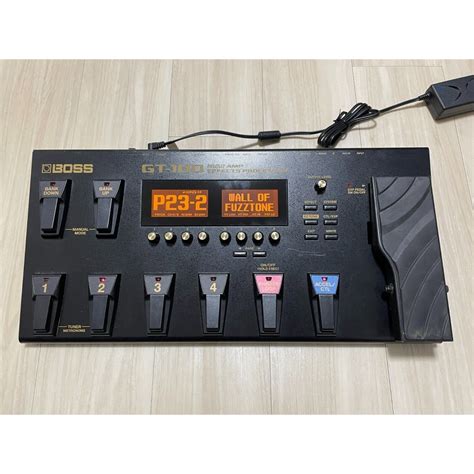 BOSS GT 100 Multi Effects Guitar Effect Pedal W AC Adapter Test