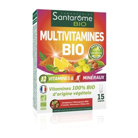 Compl Ment Alimentaire Bio Multivitamines Santarome Bio La Bo Te De