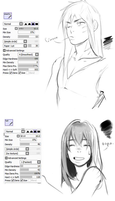 Paint Tool Sai Brush Settings Lineart Mazsquare